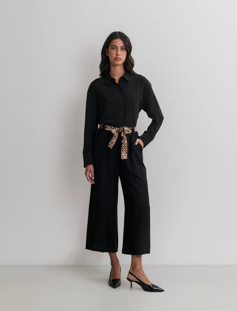 PANTALONE COULOTTE - Nero