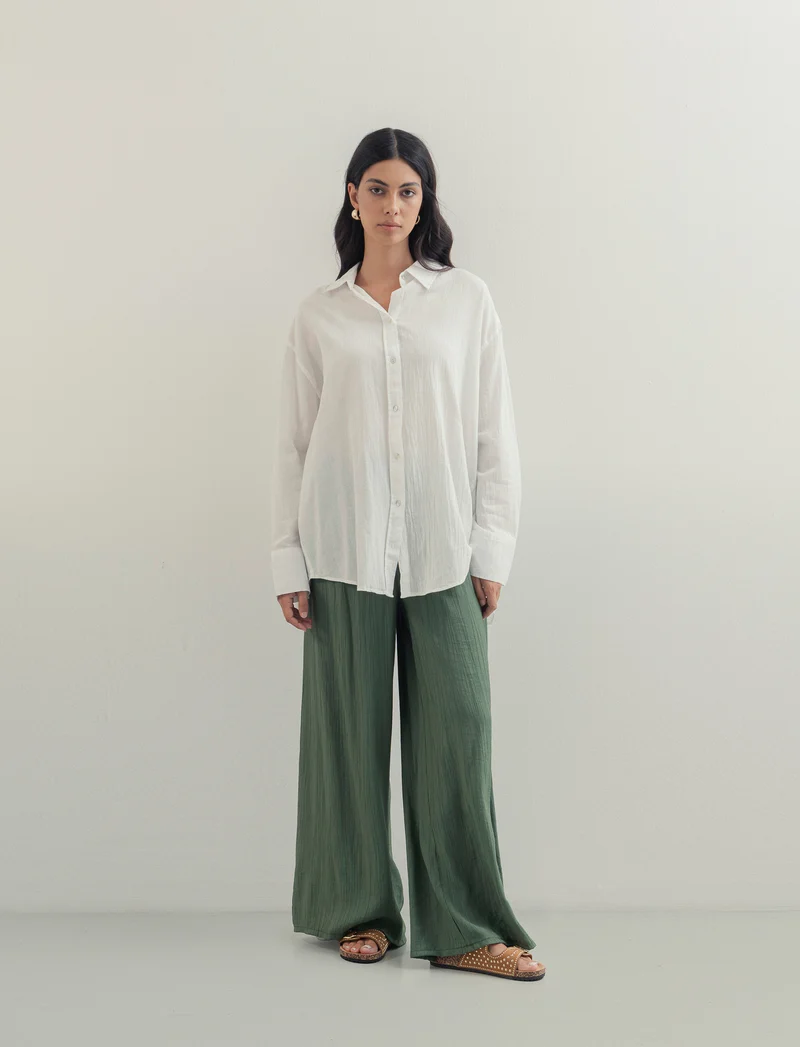 Pantalone largo con coulisse sottile - Ve.milit.