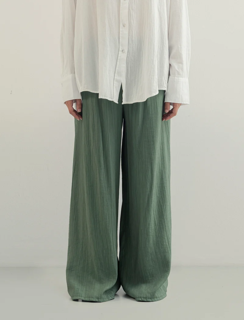 Pantalone largo con coulisse sottile - Ve.milit.