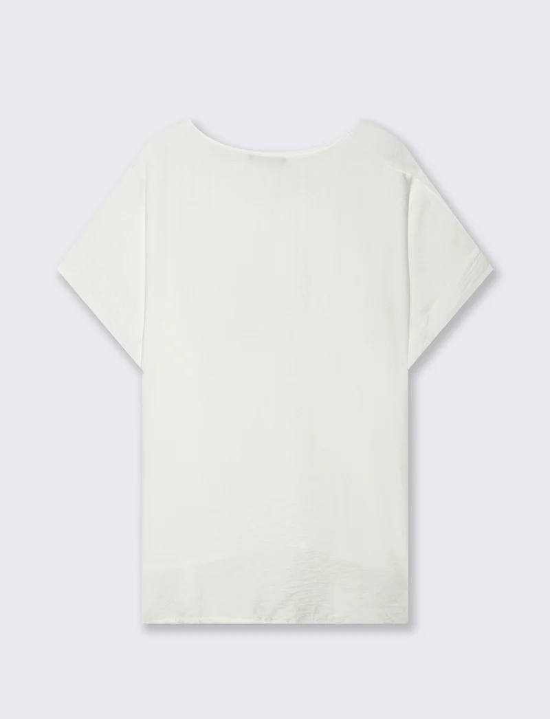 Casacca over con collana - Bianco