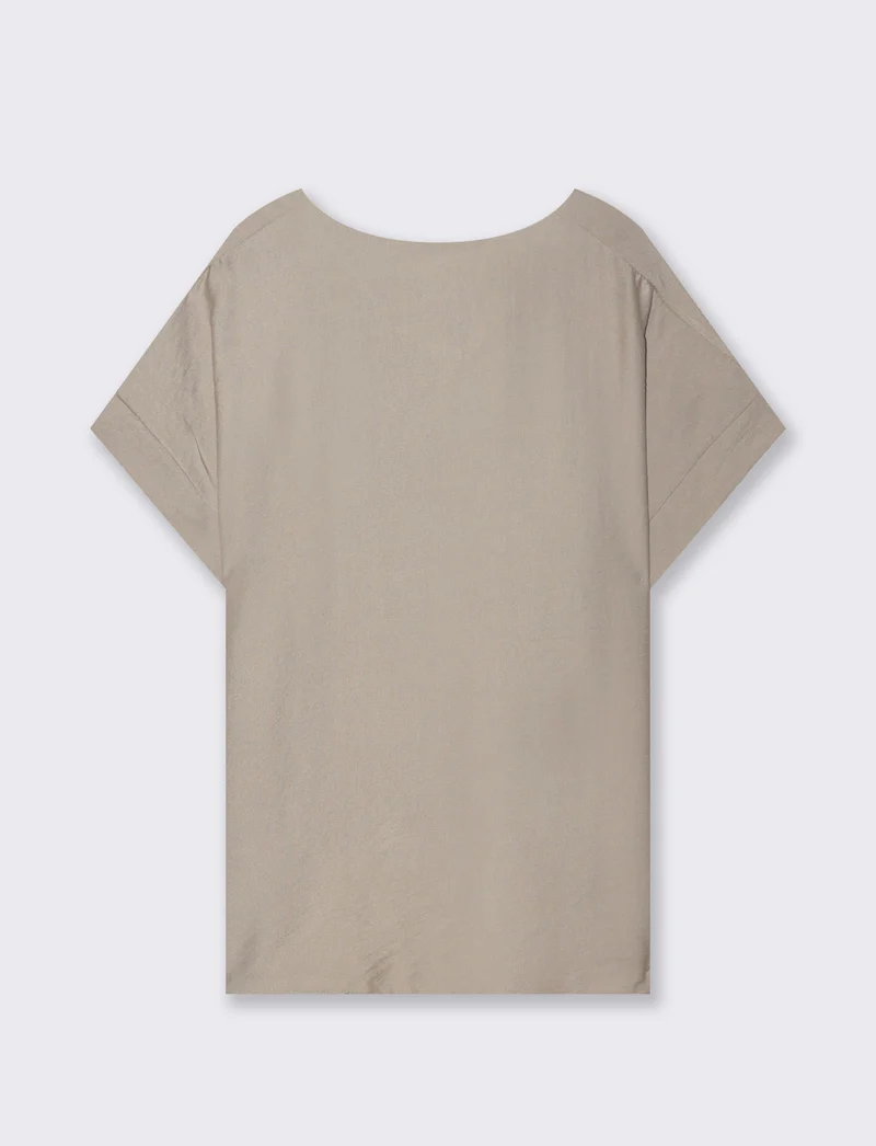 Casacca over con collana - Grigio fango