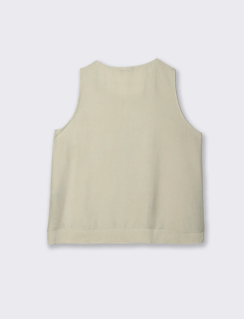 Top con collana - Sabbia
