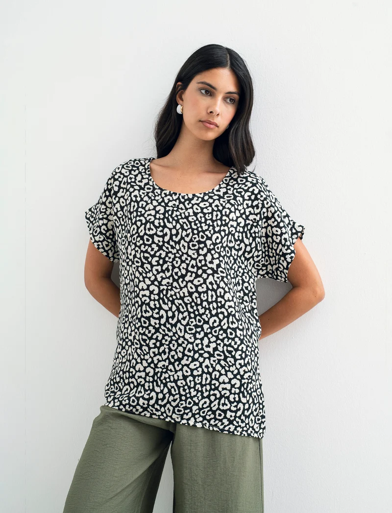 Tshirt stampata con vestibilità over - Maculato