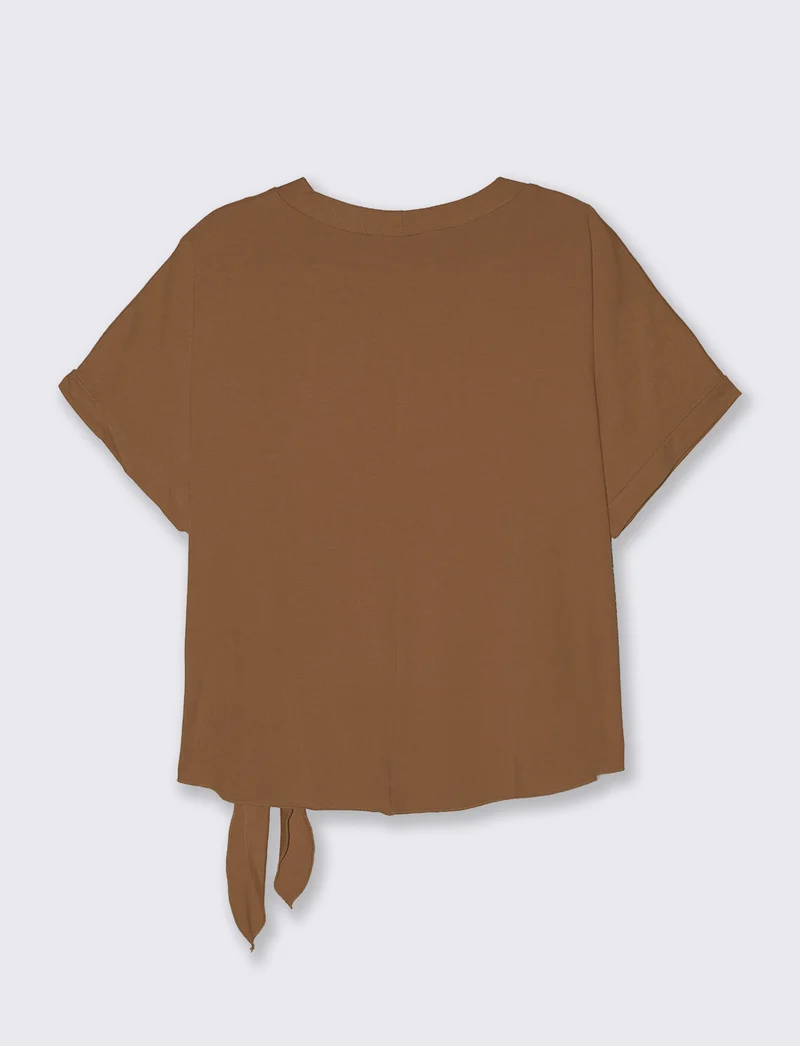T-SHIRT MANICA CORTA - Marrone tabacco