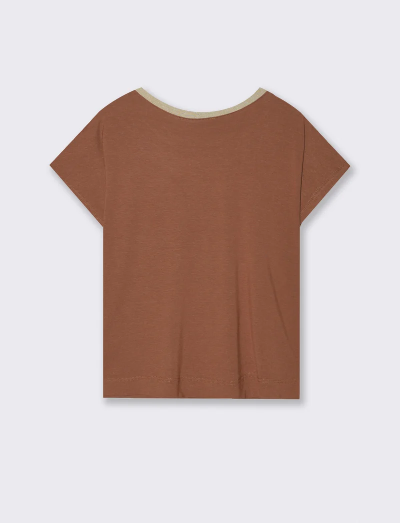 T-SHIRT MANICA CORTA - Marrone tabacco