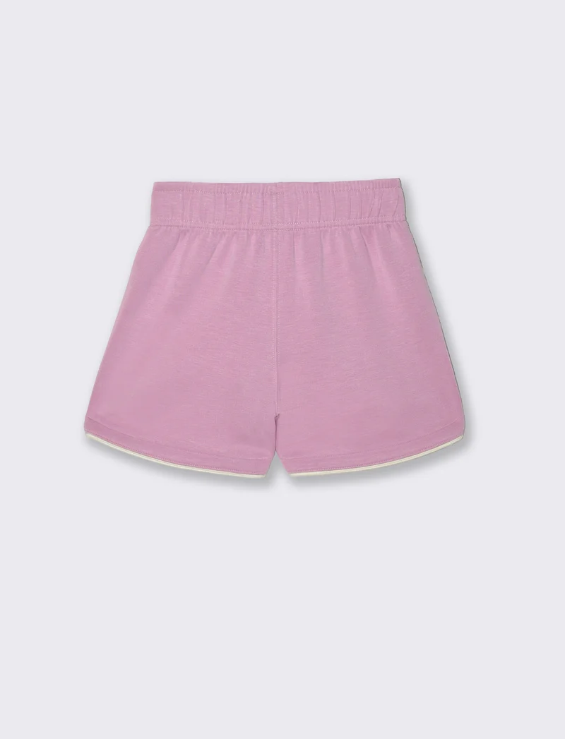 Short sportivo con profili a contrasto - Rosa
