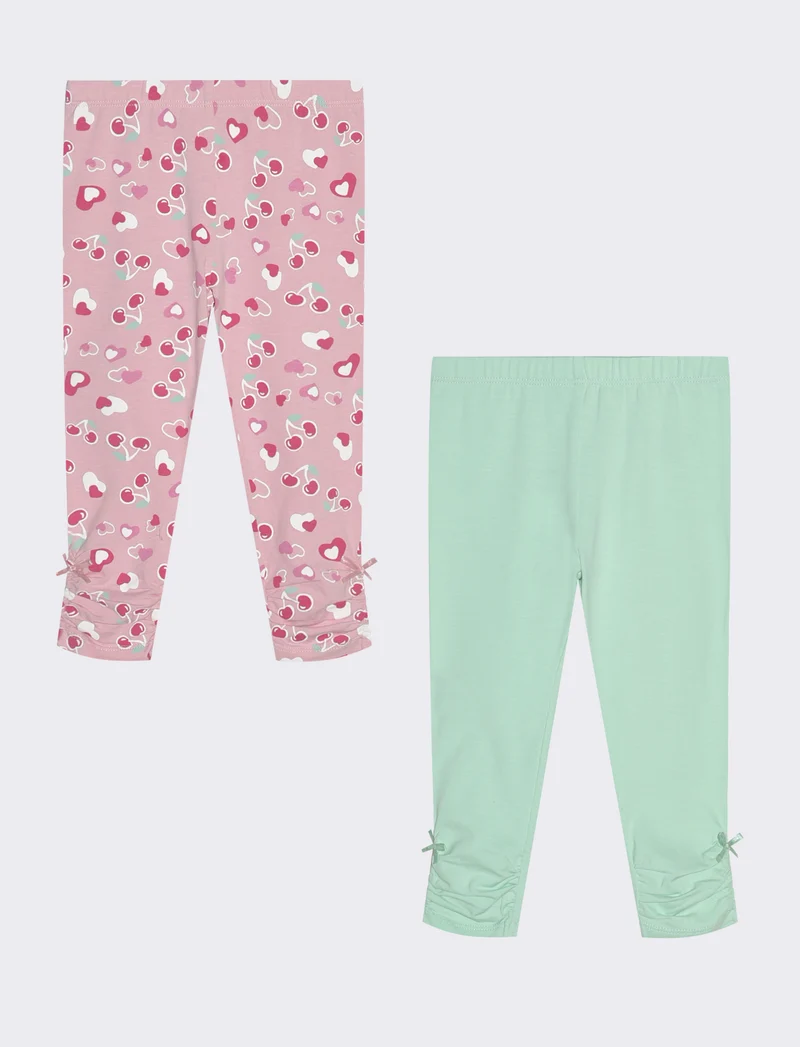Leggings bipack: uniti e fantasiosi - Verde acqua