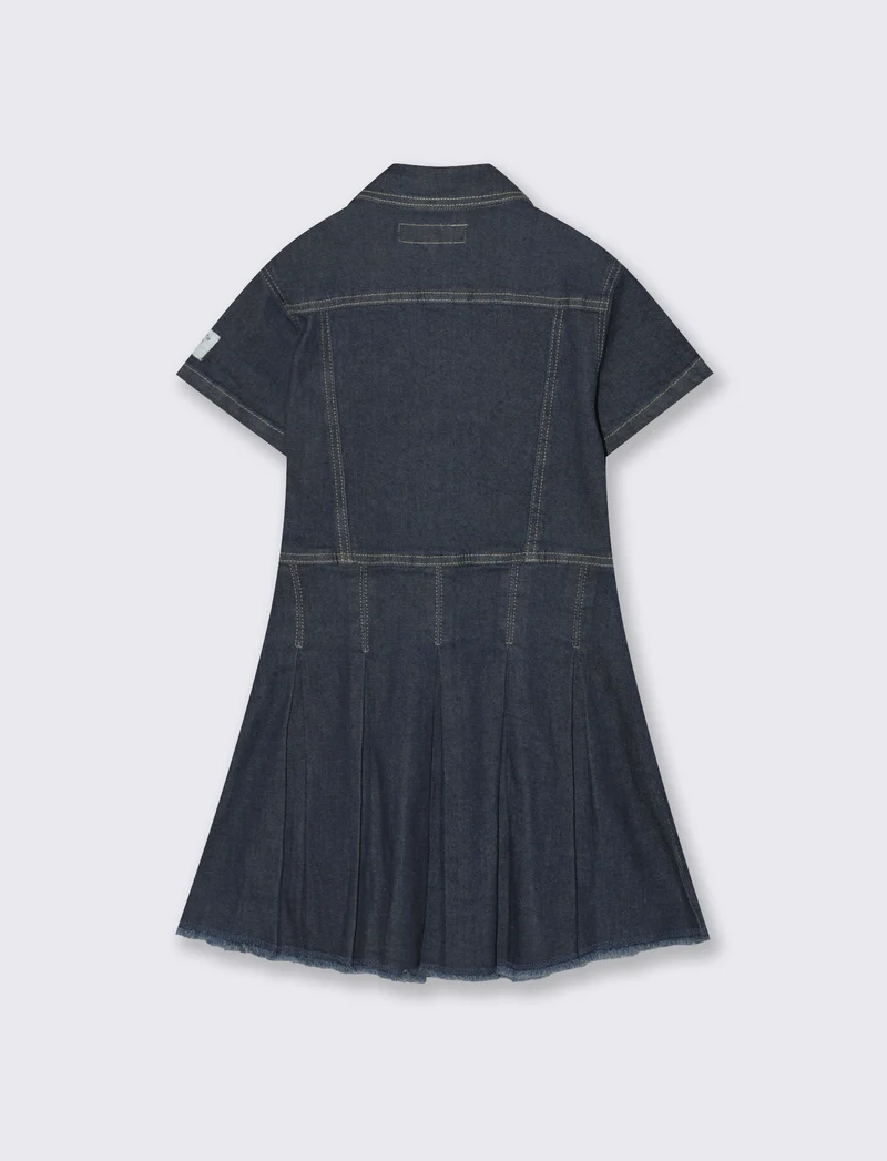 Abito in denim elastico per bambina - Denim