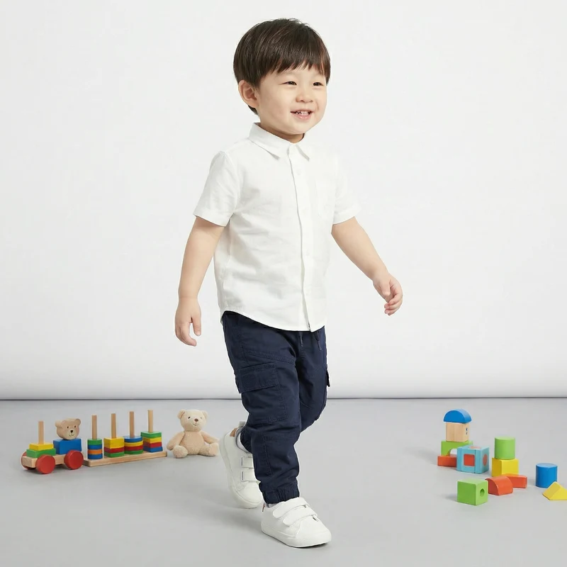 Pantaloni cargo con tasconi laterali - Blu