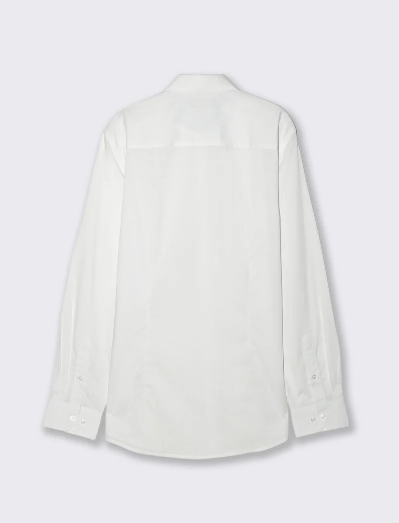 Camicia Regular Fit Easy Iron Collo Francese - Bianco