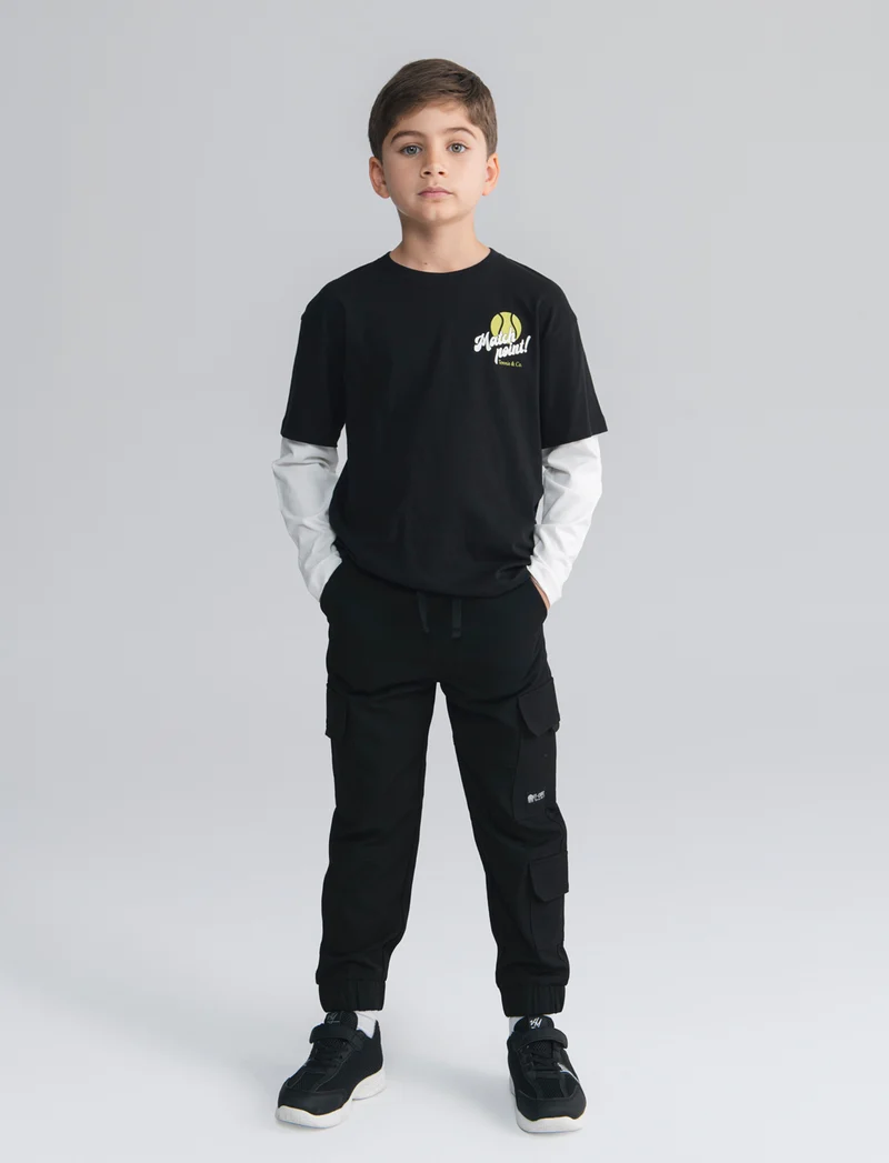 Jogger con tasconi per uno stile casual - Nero
