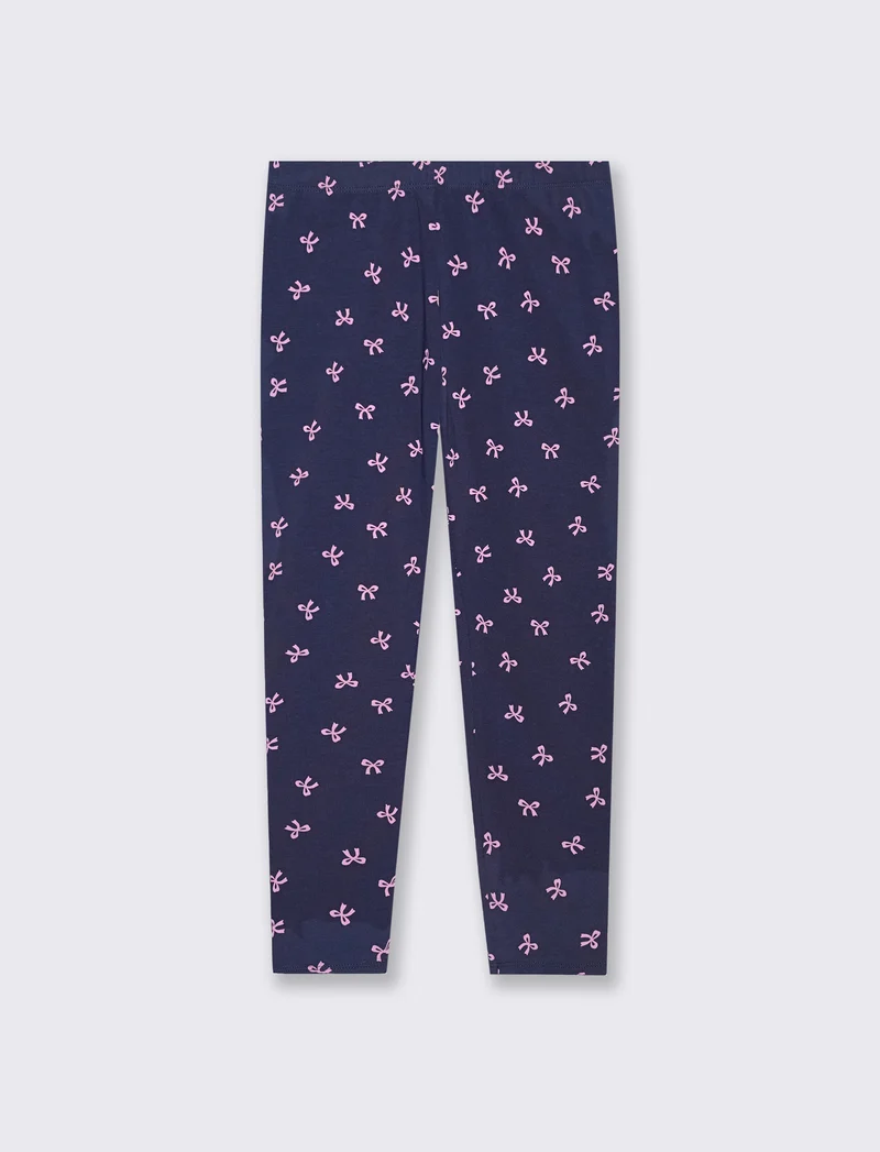 Leggings lunghi stampati per bambina - Blu