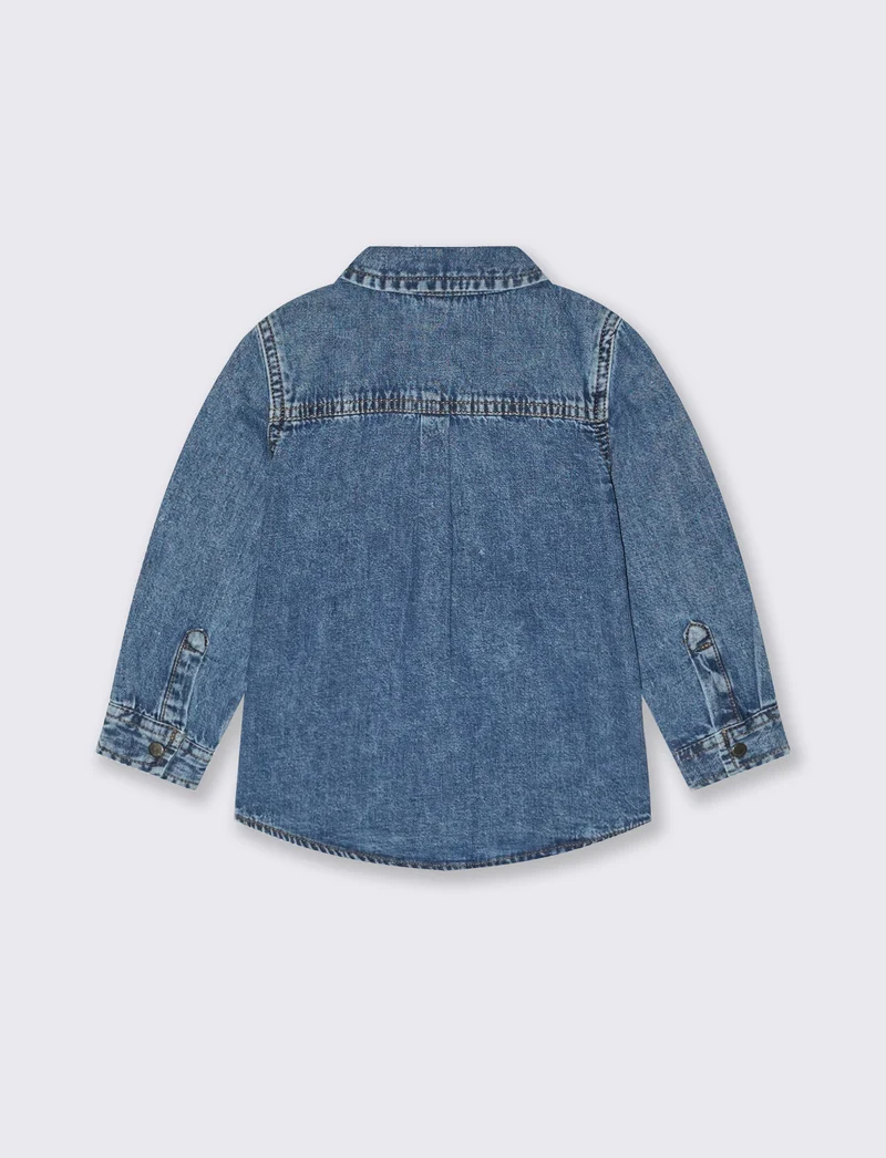 Camicia in denim 100% cotone casual - Denim