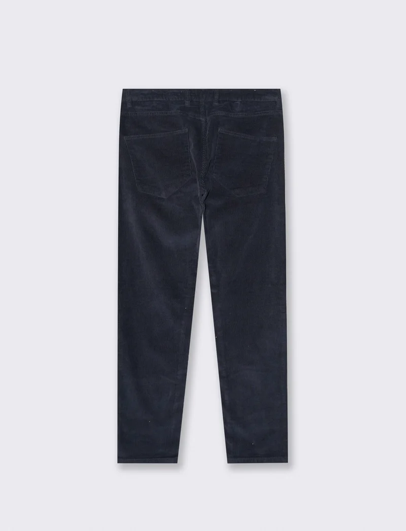 PANTALONI 5 TASCHE IN VELLUTO - Blu