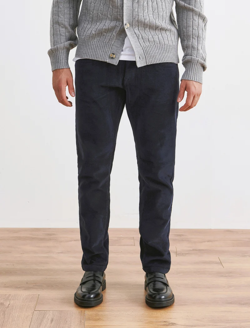 PANTALONI 5 TASCHE IN VELLUTO - Blu