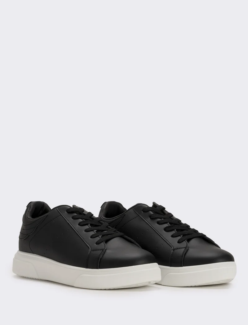 Sneakers con ali da uomo in poliuretano - Nero