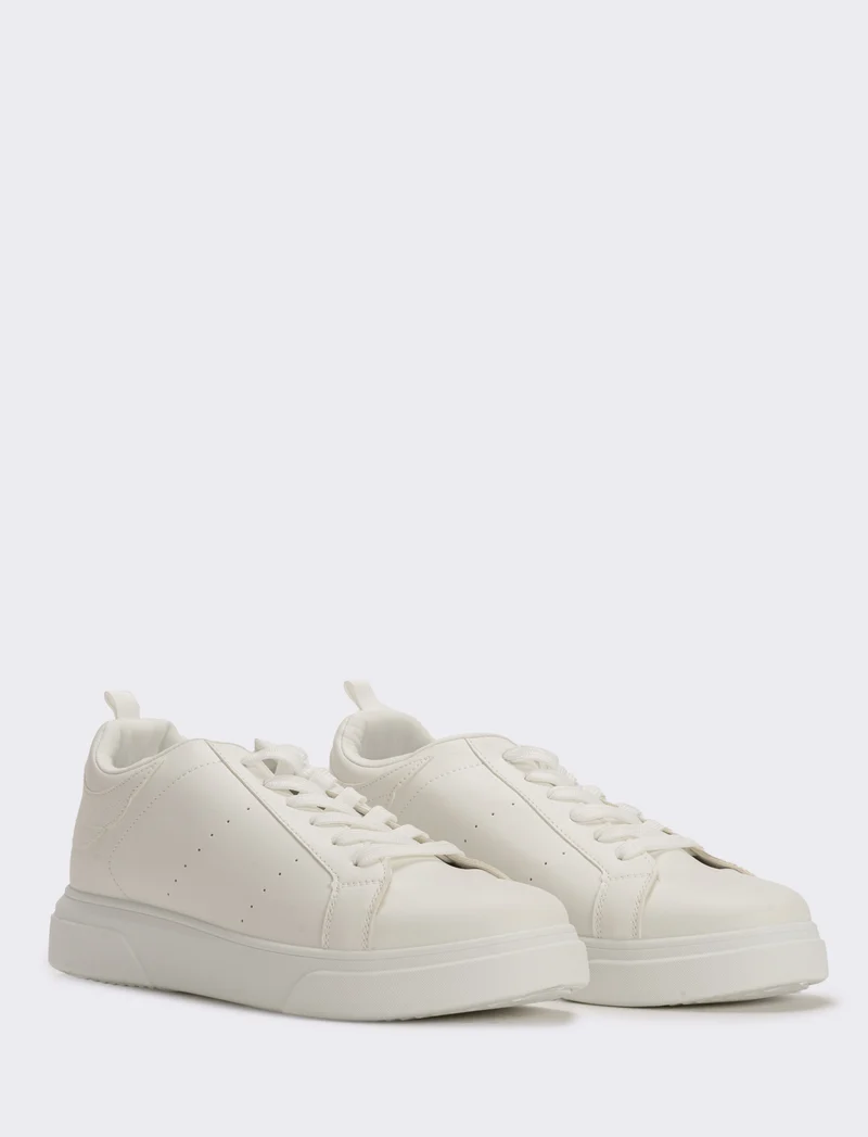 Sneakers con ali da uomo in poliuretano - Bianco