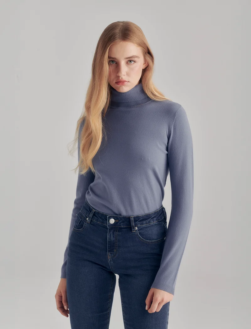PULLOVER BASICO - Denim