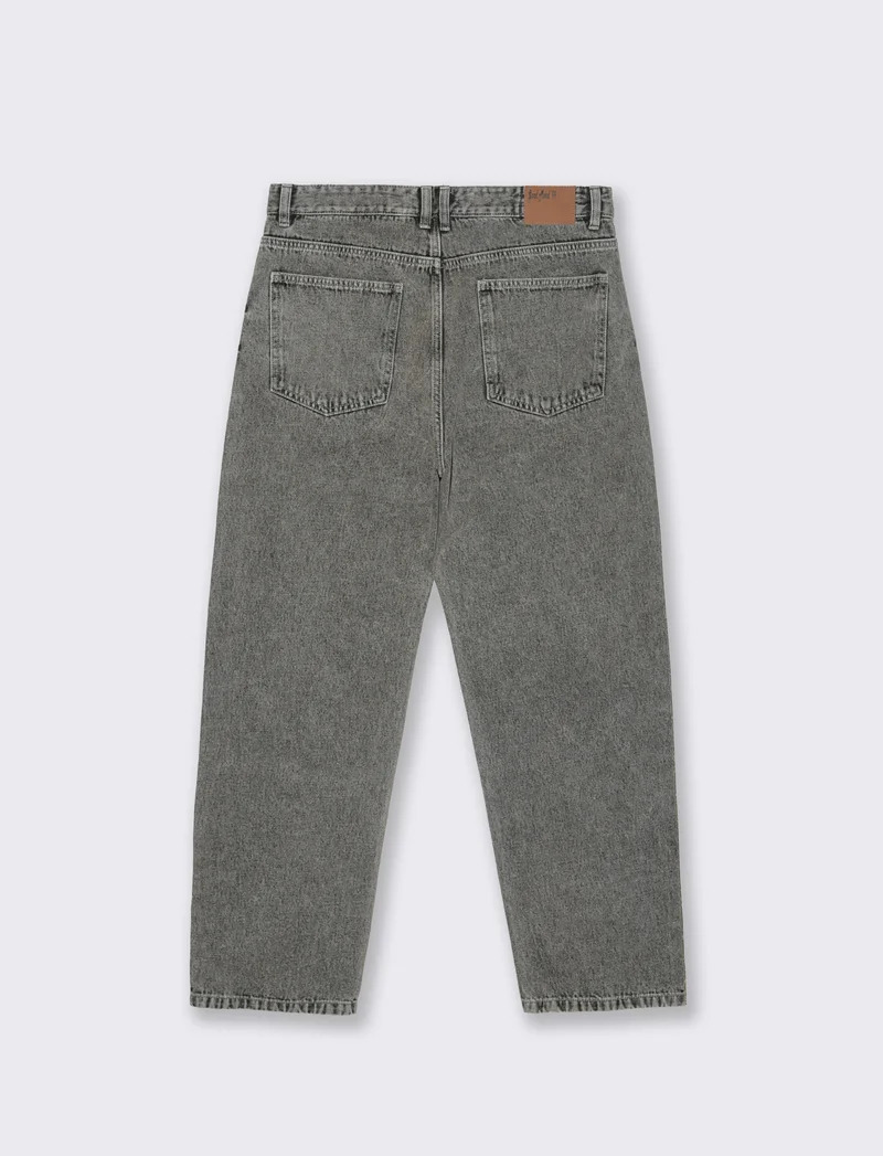 Jeans Baggy Fit Grigio Medio Slavato - Grigio