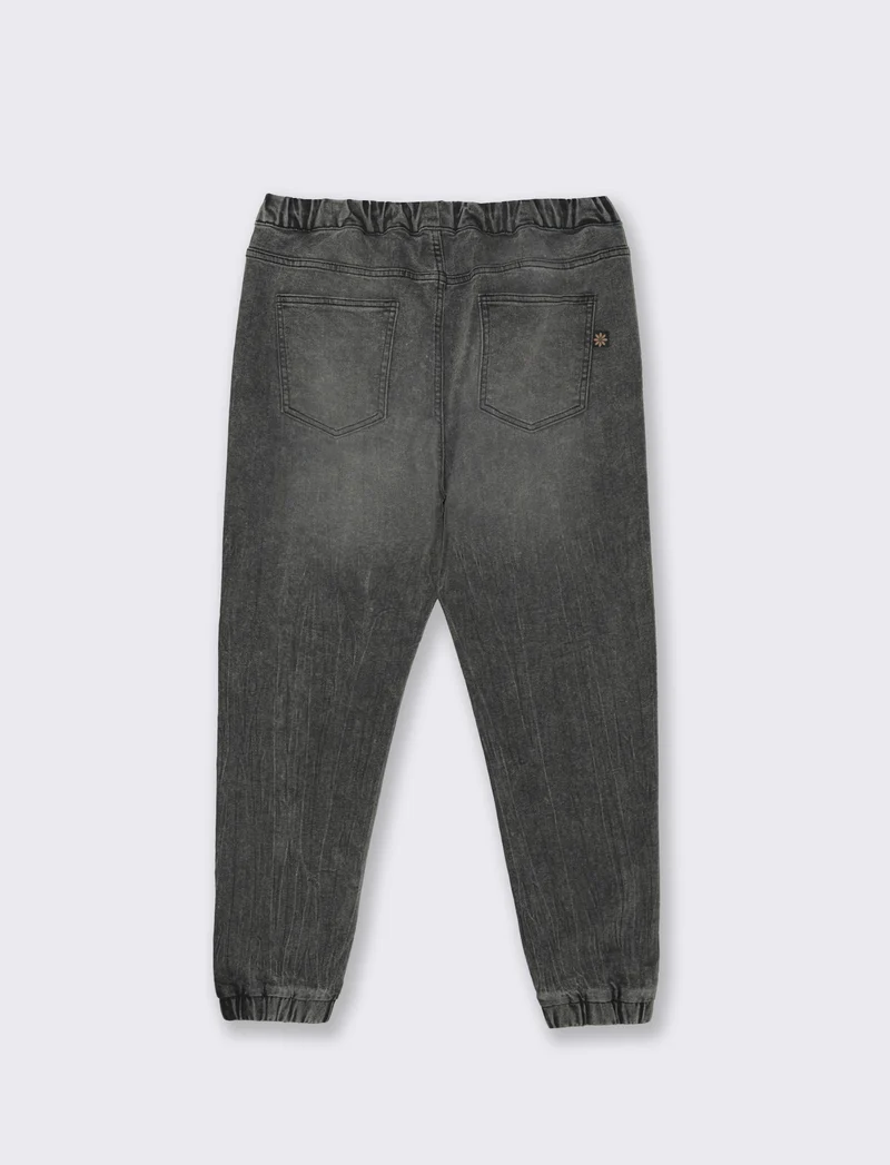 Jeans jogger con vita elasticizzata - Grigio scuro