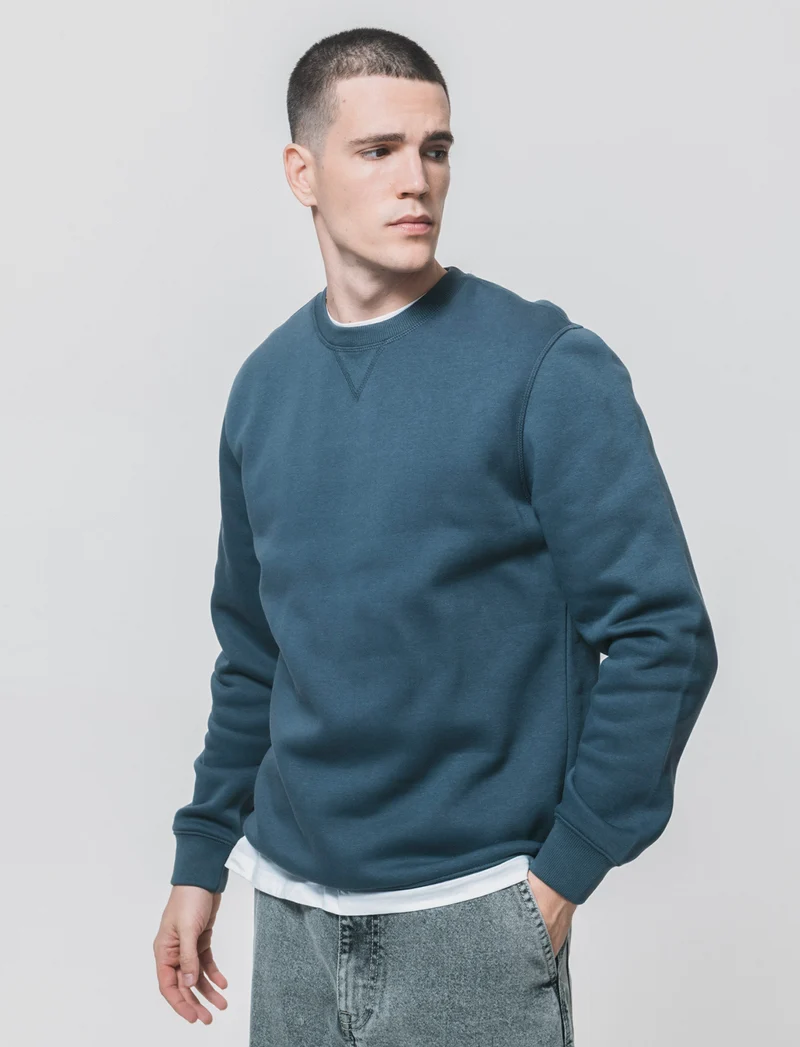 Felpa basic girocollo in misto cotone - Avion