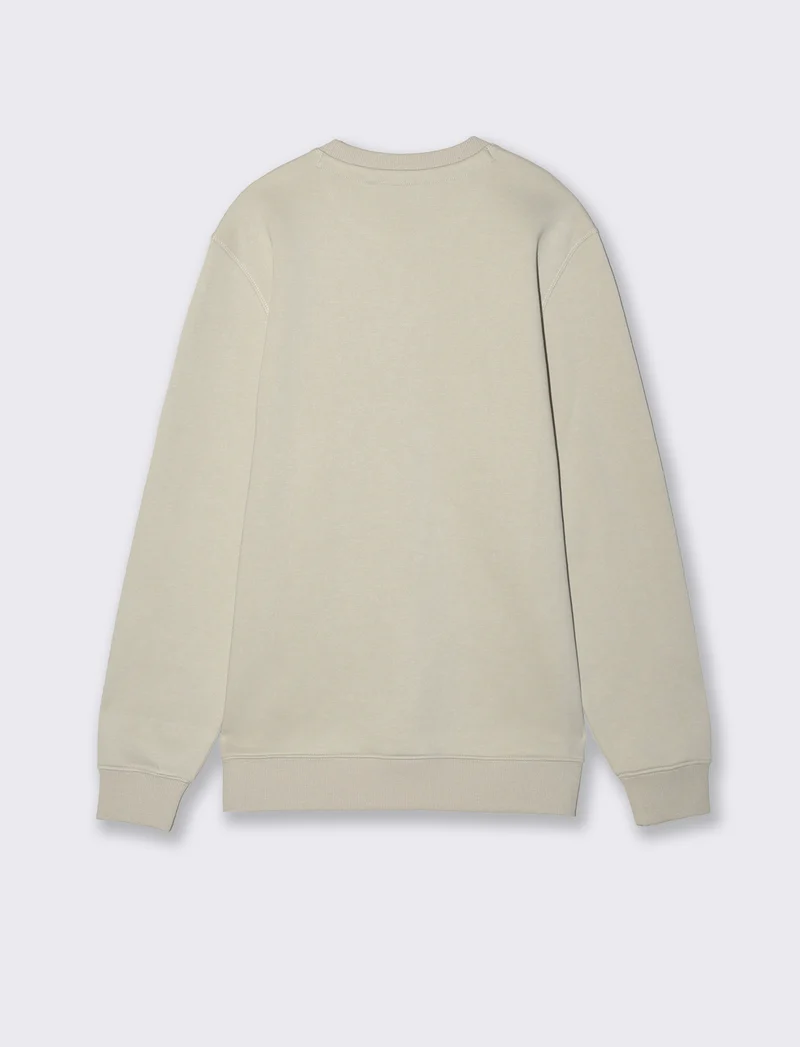 Felpa basic girocollo in misto cotone - Grigio ghiaccio