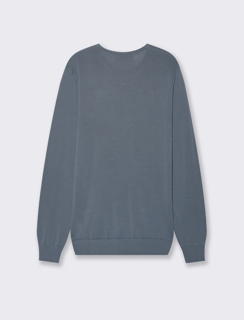 Maglia girocollo in puro cotone premium - CARTA DA ZUCCHERO
