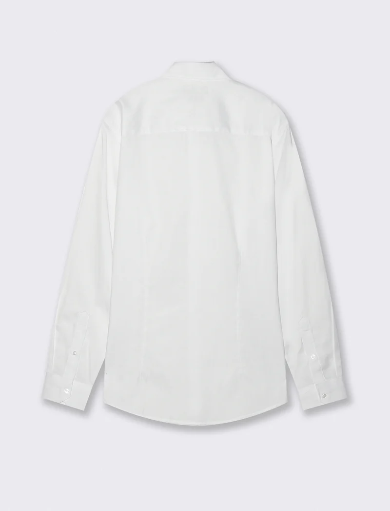 Camicia Oxford Regular Fit in Cotone - Bianco
