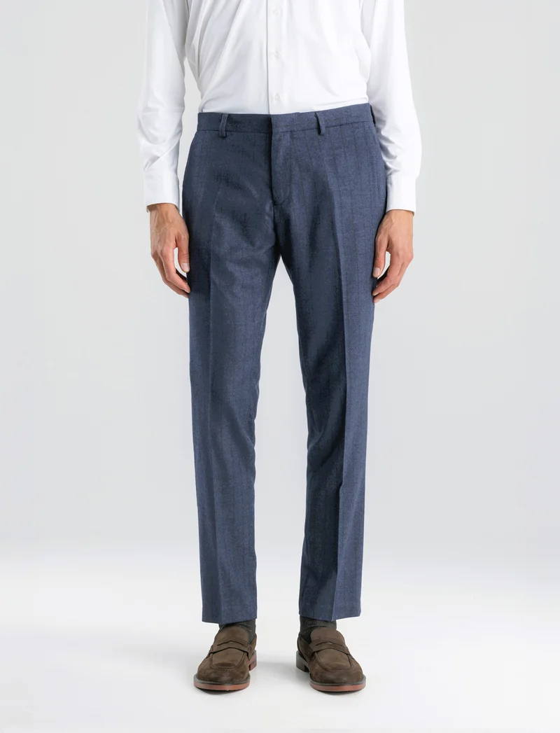 PANTALONI A RIGHE DA COMPLETO FORMAL FIT - Blu