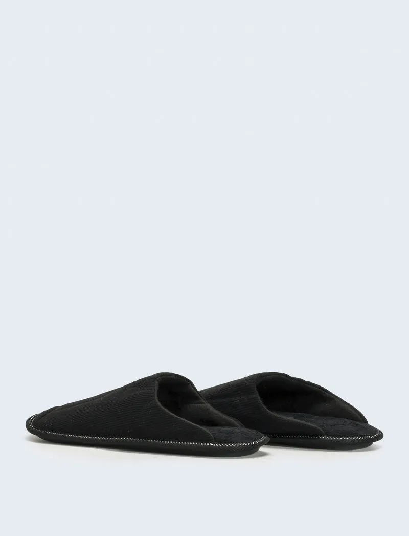 Pantofola da uomo minimal - Nero