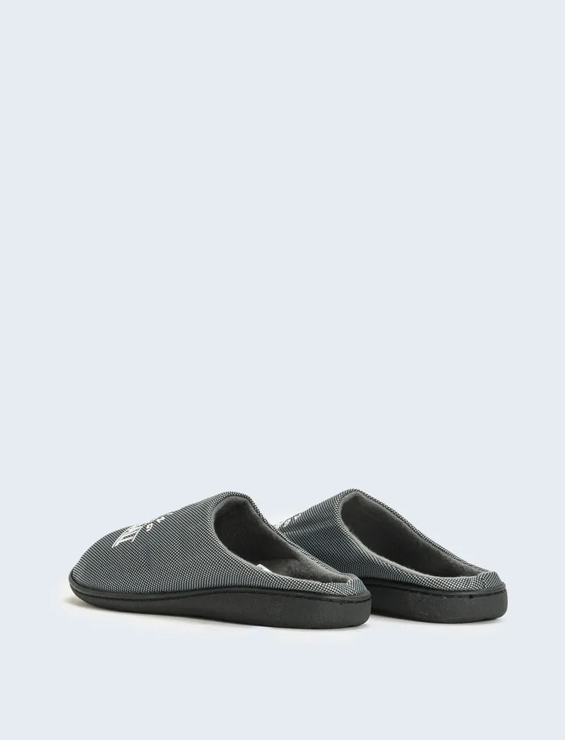 Pantofola da uomo con stampa - Grigio