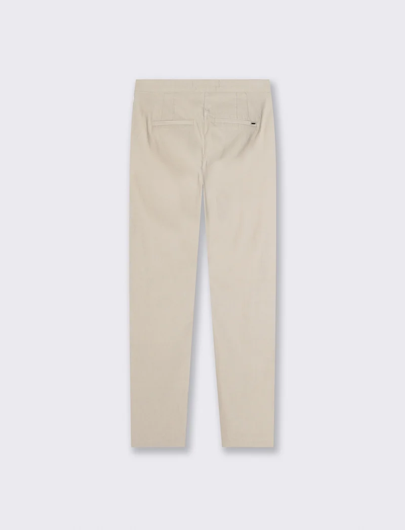 Pantalone Bengalin Skinny Vita Regolare - Beige corda