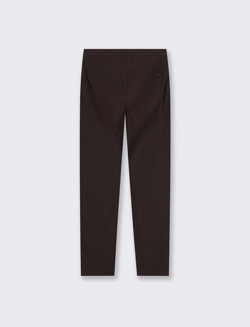 Pantalone Bengalin Skinny Vita Regolare - Moro