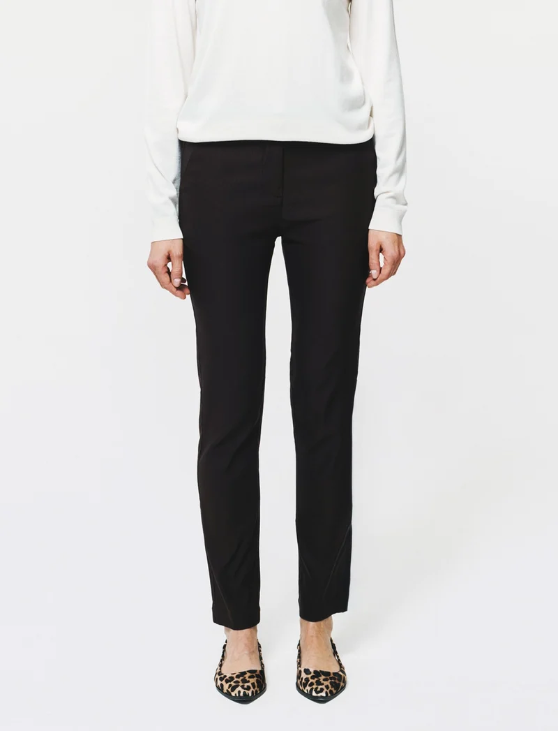 Pantalone Bengalin Skinny Vita Regolare - Moro