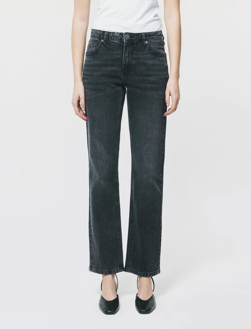 Jeans Straight Vita Media - Nero