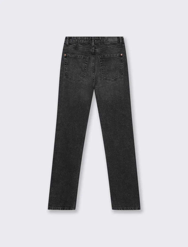 Jeans Straight Vita Media - Nero