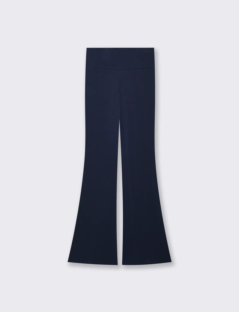 Legging Basico Flare Vita Alta Skinny - Blu