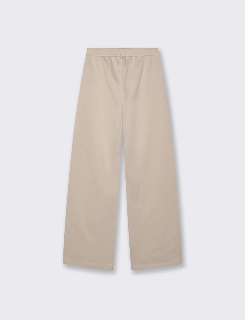 Jogger Flare con Elastico in Vita - Beige grano