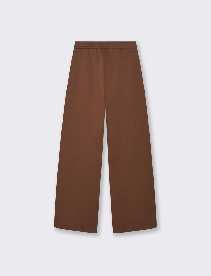 Jogger Flare con Elastico in Vita - Marrone cioccolato