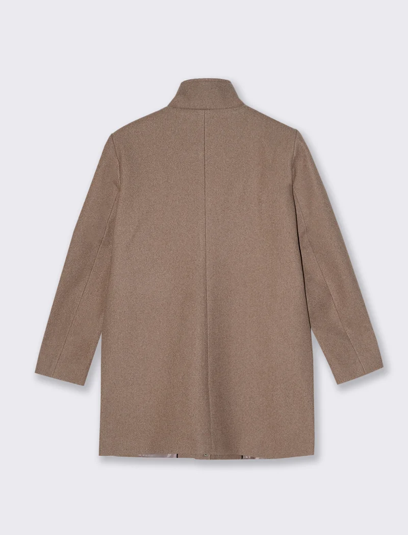 CAPPOTTO COLLO ALTO - Grigio tortora