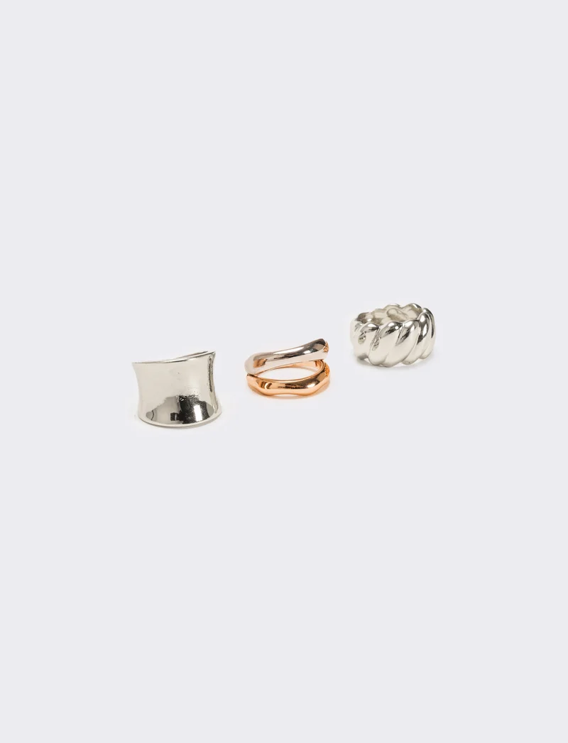 Card anelli donna 4 pezzi - Argento