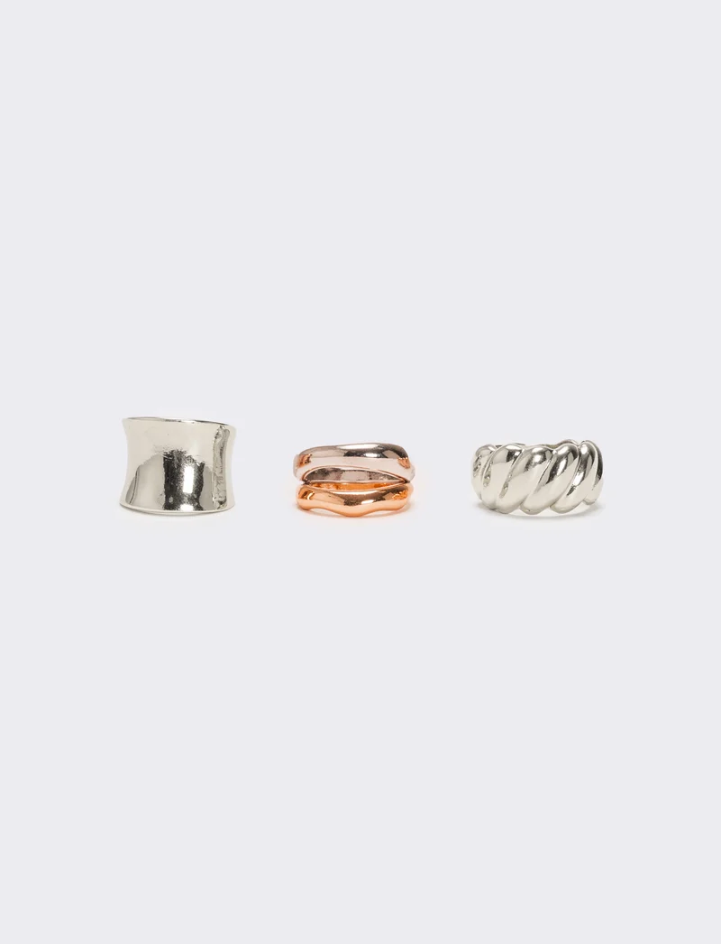 Card anelli donna 4 pezzi - Argento