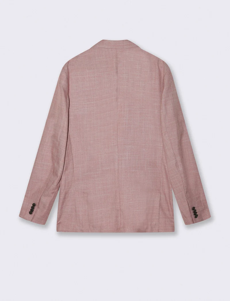 Blazer formale in tessuto strutturato - Corallo