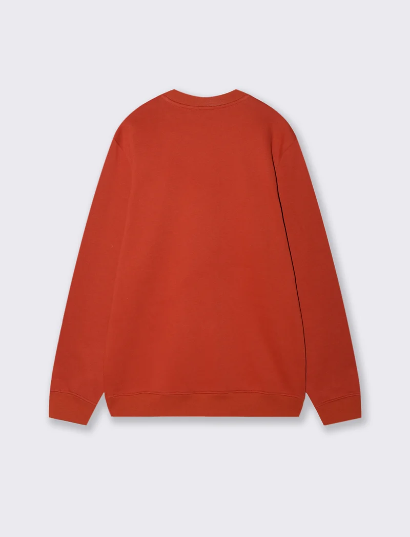 Felpa cappuccio con stampe a contrasto - Rosso