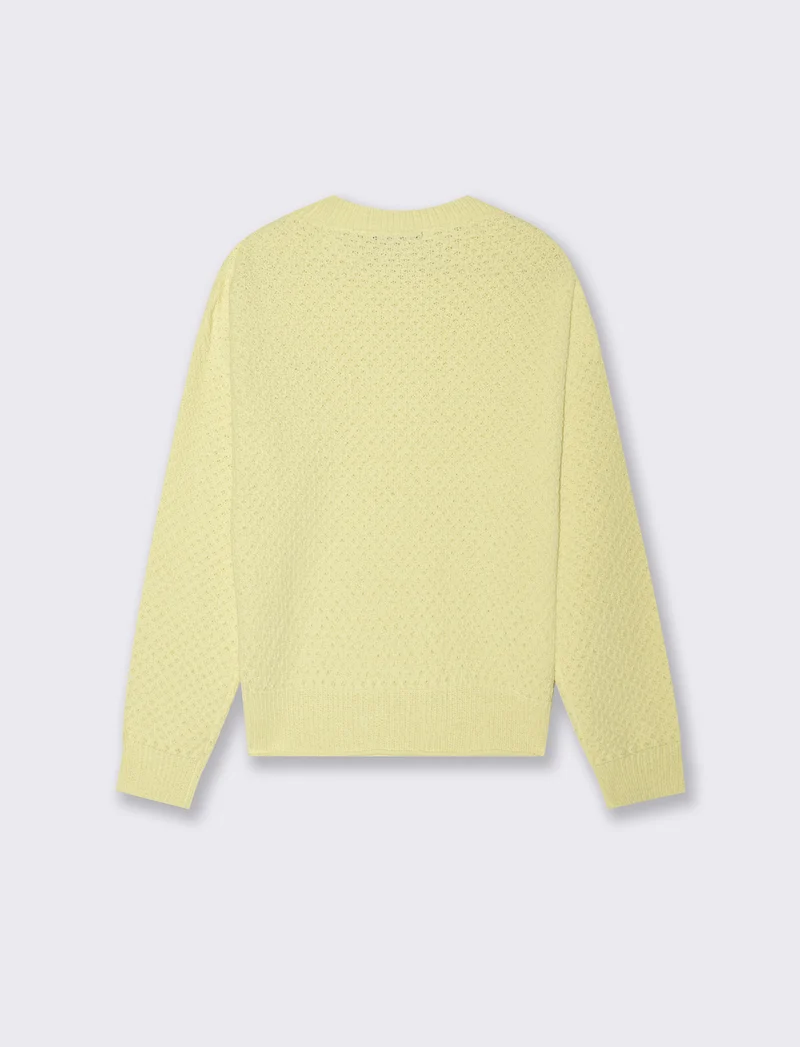 PULLOVER IN CINIGLIA OPACA - Giallo lime