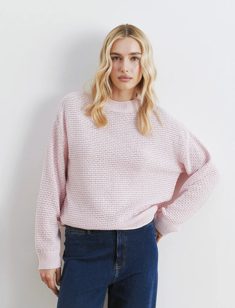 PULLOVER IN CINIGLIA OPACA - Rosa candy