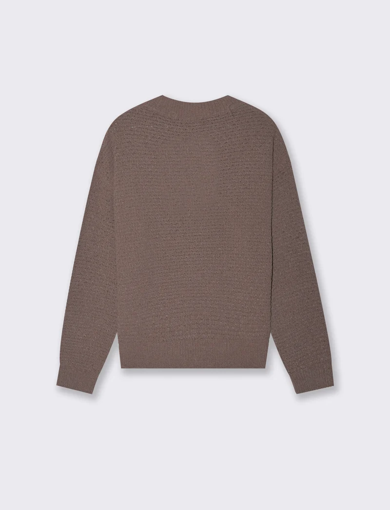 PULLOVER IN CINIGLIA OPACA - Grigio tortora