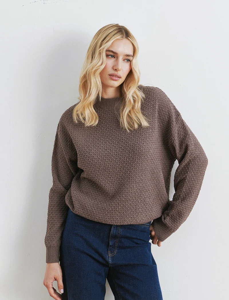 PULLOVER IN CINIGLIA OPACA - Grigio tortora