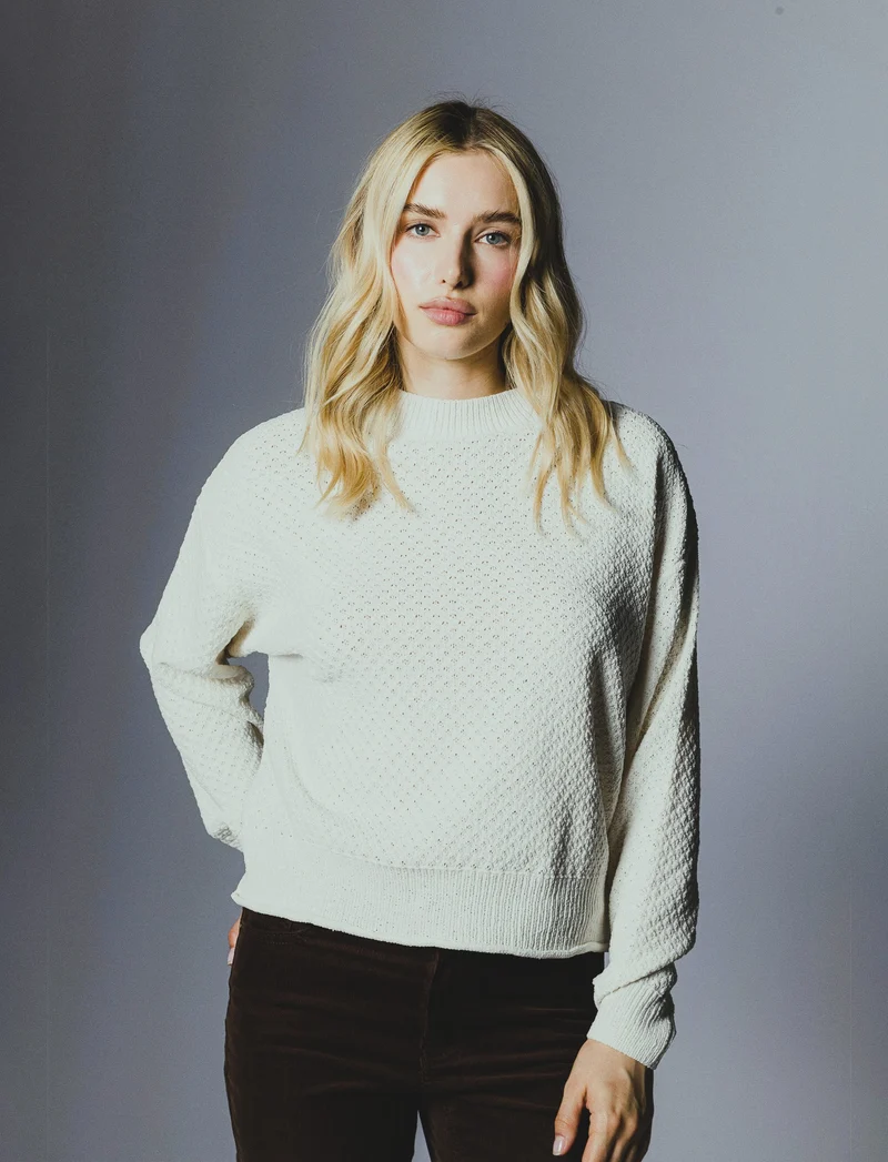 PULLOVER IN CINIGLIA OPACA - Avorio