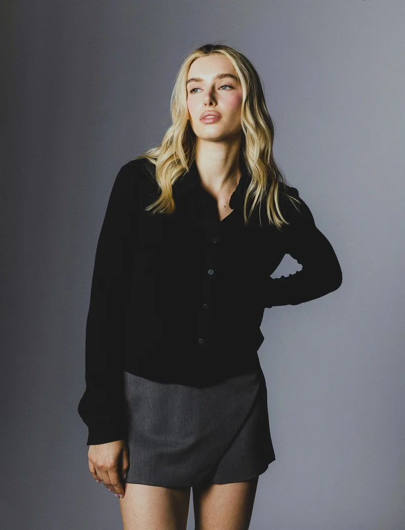 CAMICIA IN MAGLINA - Nero